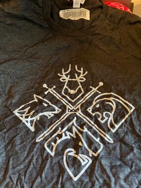 Bella Canvas Dark Grey Heather Tee with White Label Detail